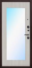 Дверь Тип М3 ЦБ - антик медь/Зеркало белый ясень